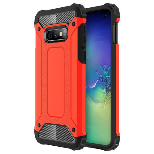 Military Defender Tough Shockproof Case for Samsung Galaxy S10e - Red